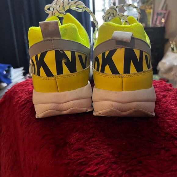 Neon DKNY 80s style chunky sneakers - Picture 2 of 3